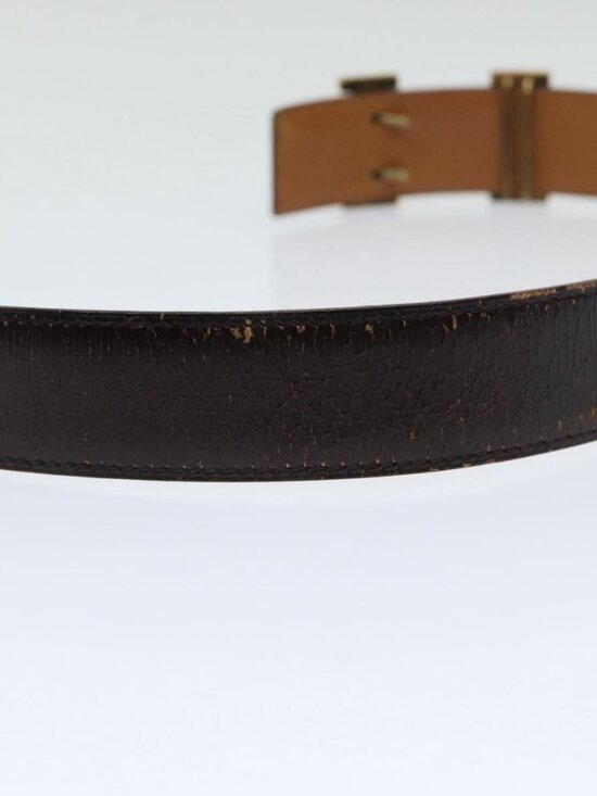 HERMES Constance Belt Leather 35.4"" Dark Brown Auth am5720 - Picture 4 of 15